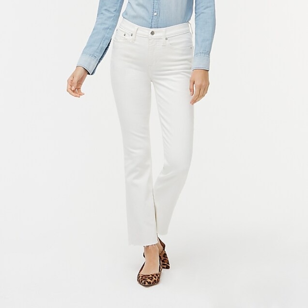 J Crew Mercantile 9" high-rise flare crop jean NWT